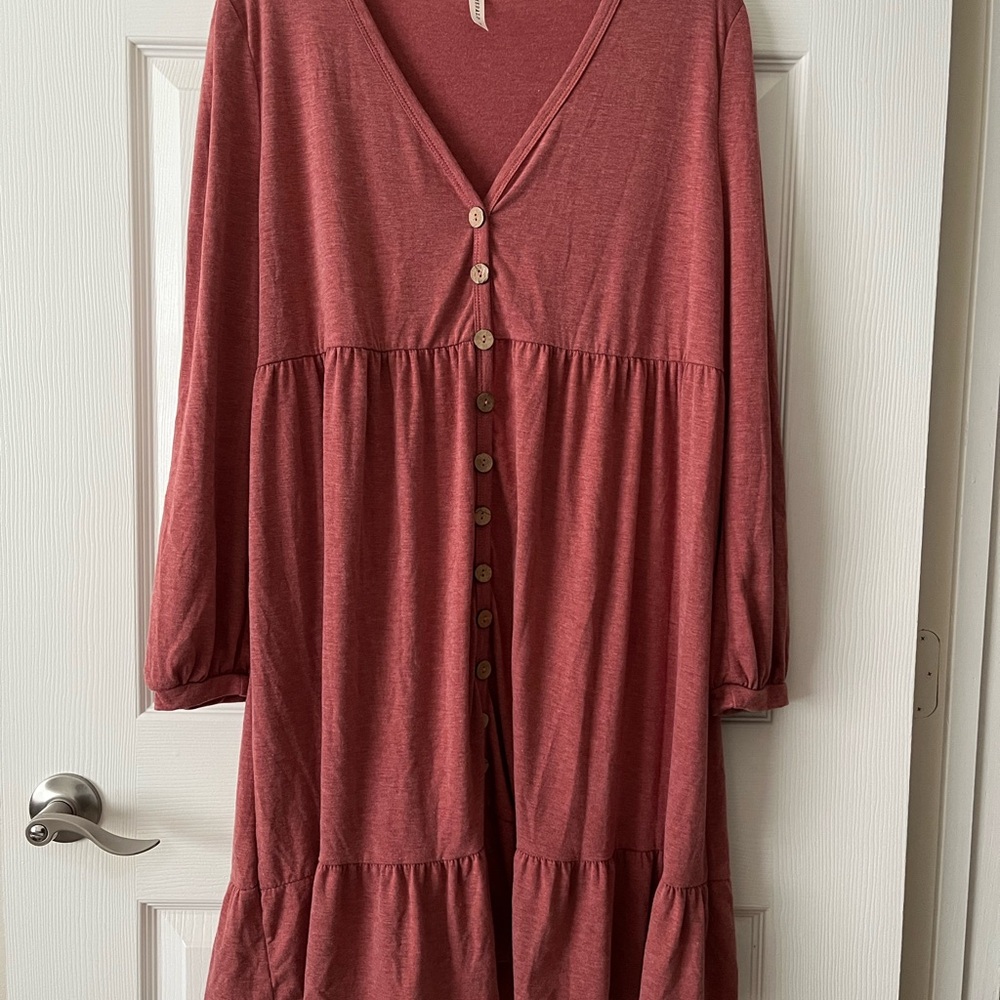 Emerald Brick Red Dress